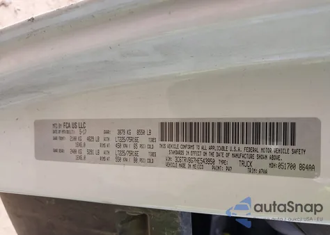 2017 Ram Promaster 1500 High Roof 136 Wb from USA, damaged, VIN 3C6TRVBG7HE543950